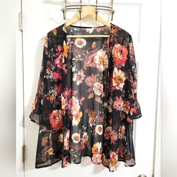 Women's Floral Loose Coverup - Picture 1 of 2